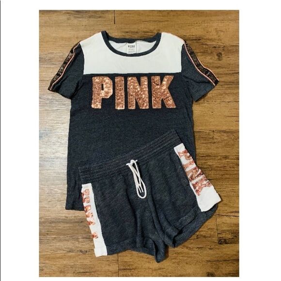 VS PINK BLING OUTFIT SHORTS SET XS - Picture 8 of 10